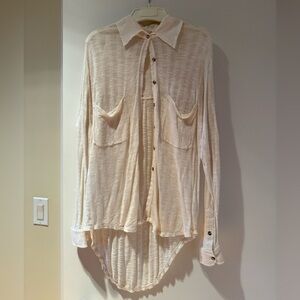 Free People Boho Cream Shirt